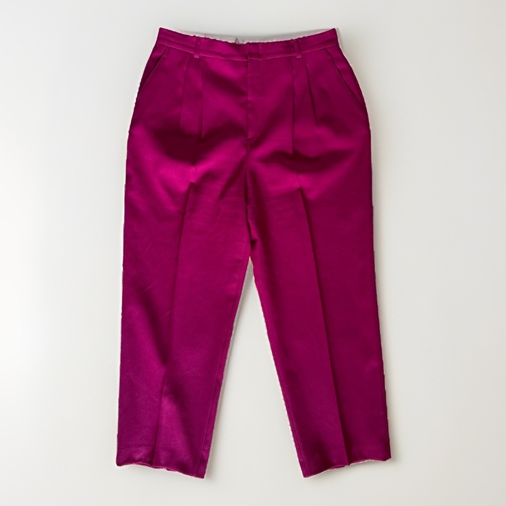 Haggar Womens Pink VTG Pleated Trouser Pants 33x26 High Waisted Office Glam USA